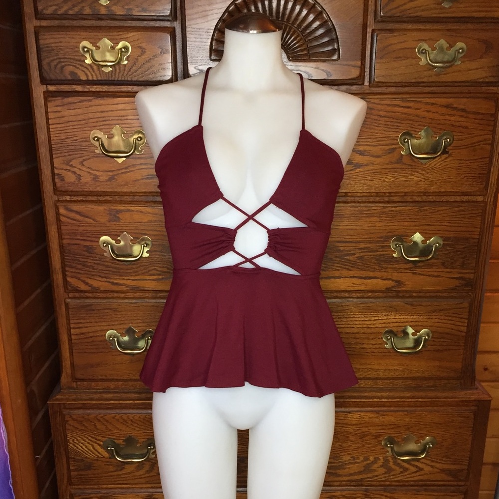 NWOT Charlotte Russe Low-cut Knit Top